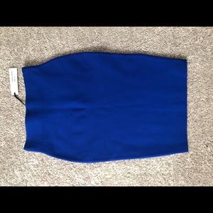 Blue pencil skirt